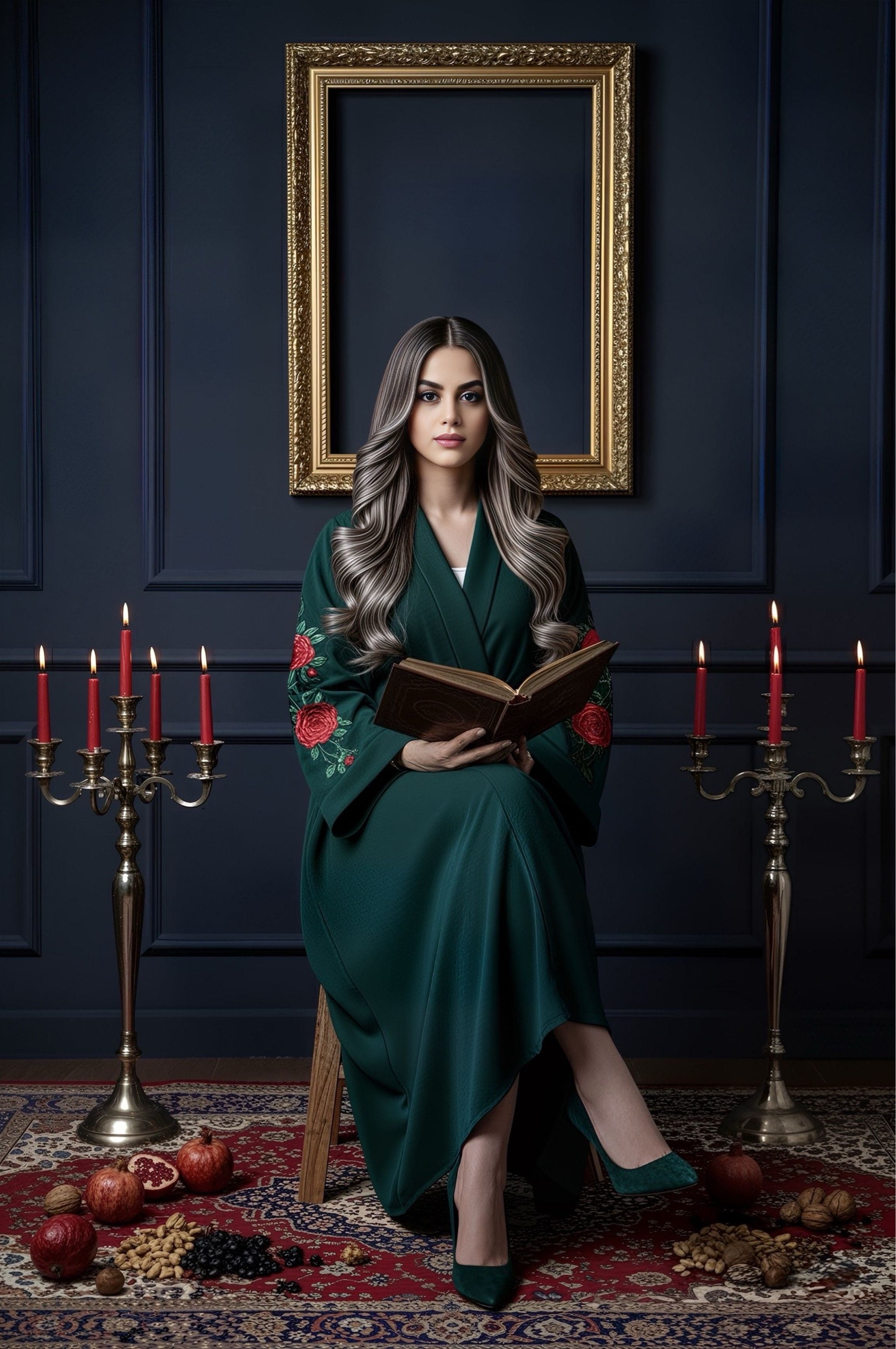 studio portrait of a young woman