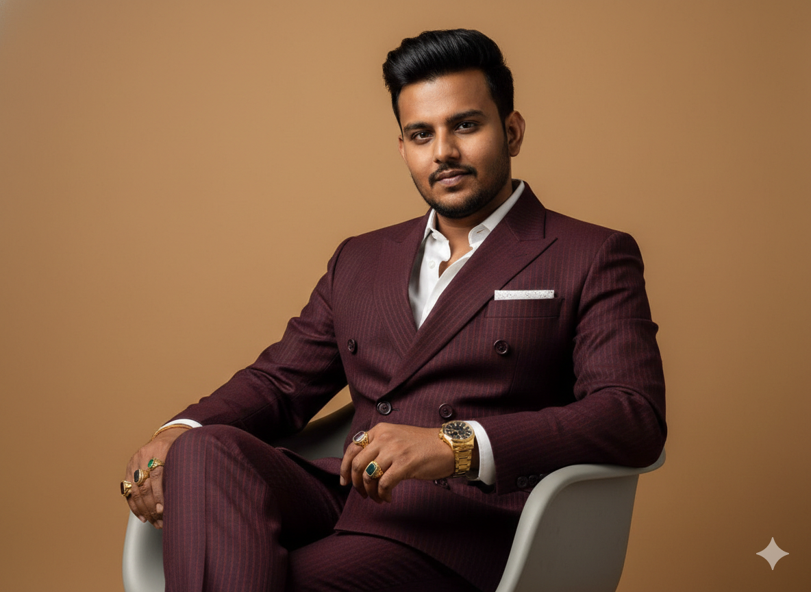 Stylish Man sitting on sofa