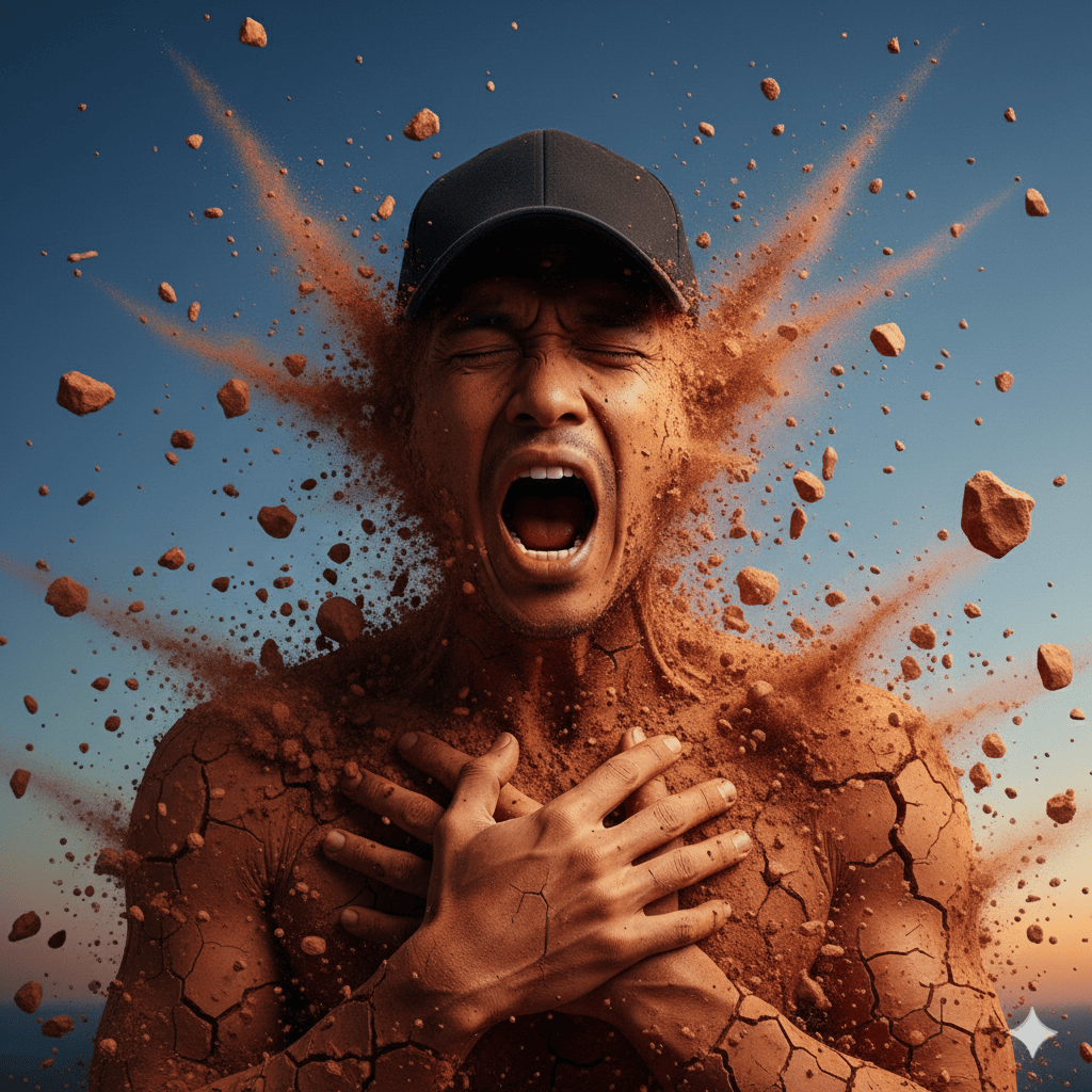 Surreal sand Sculpture Explosive