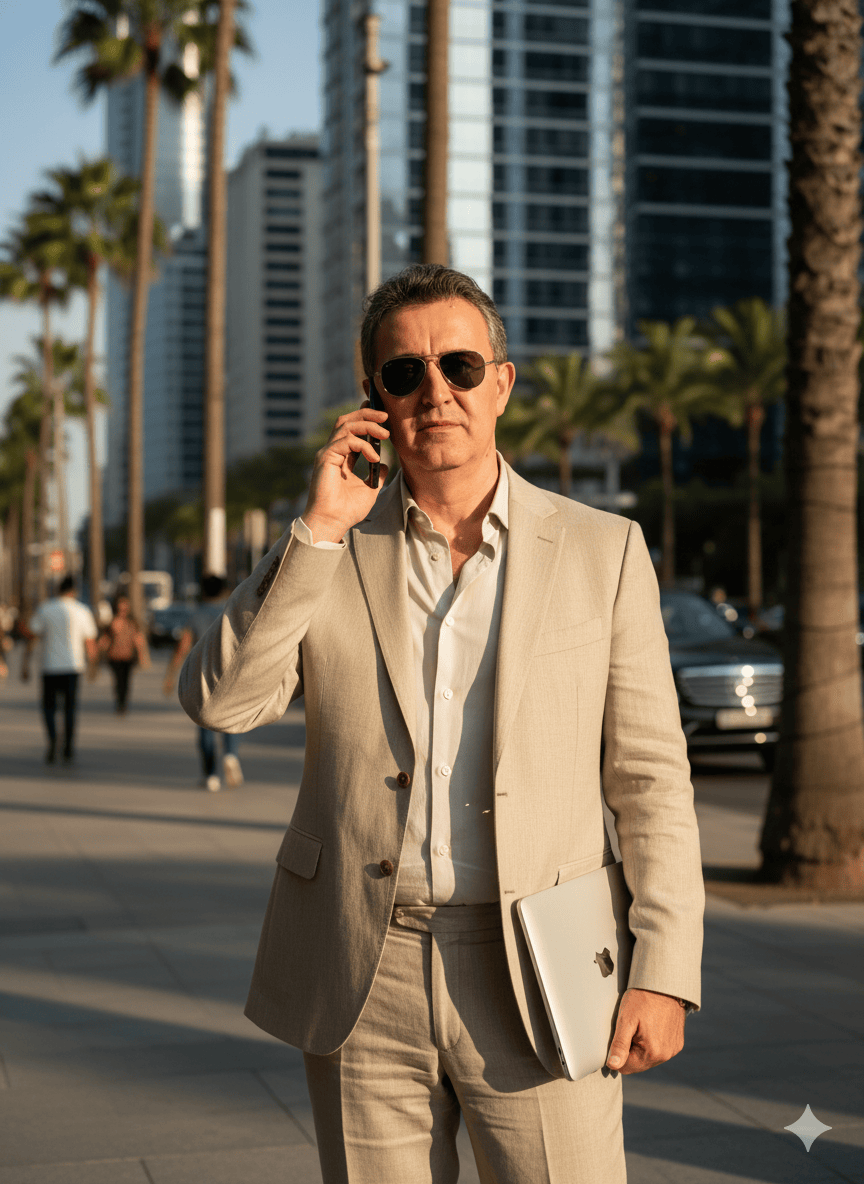 Telefonando ao ar livre