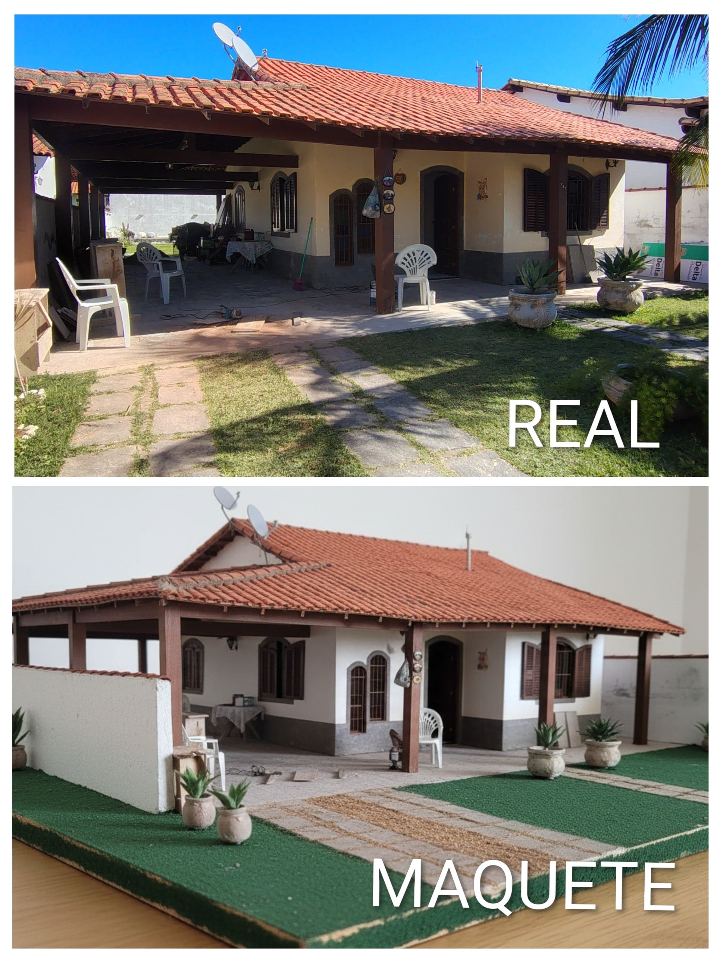 TRANSFORME FOTO DE CASA REAL EM MAQUETE