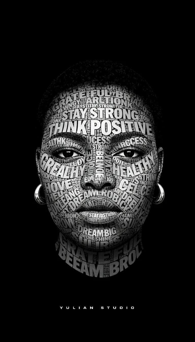 Typography portrait style