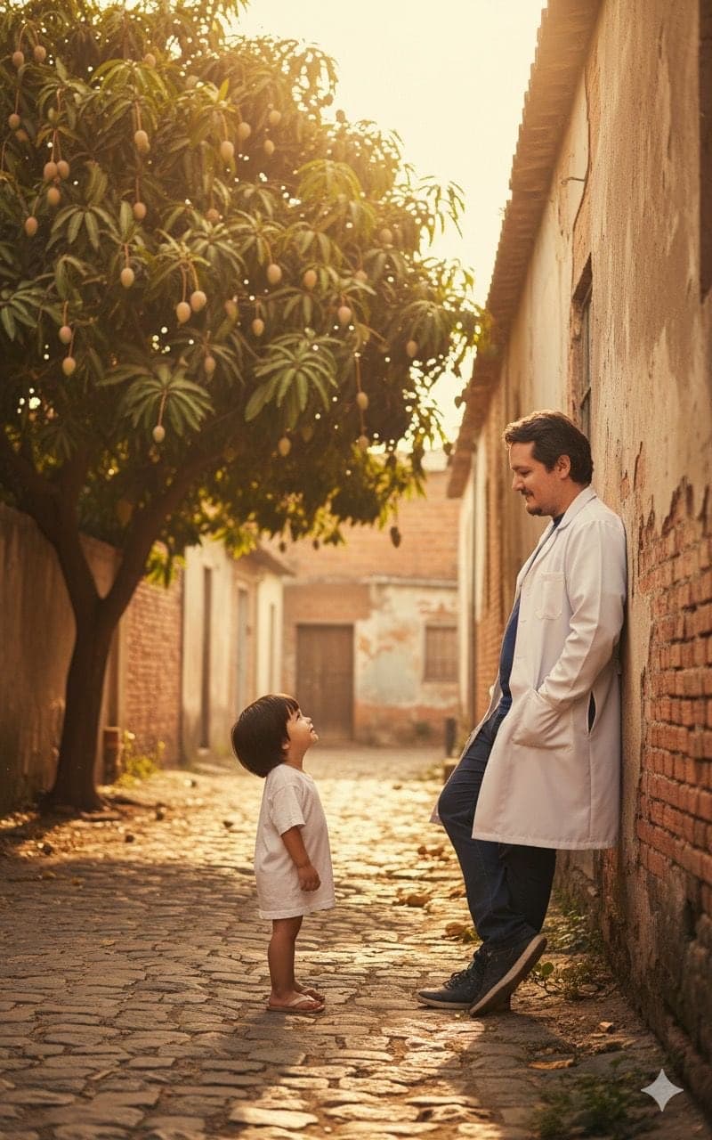 Voc adulto olhando para voc criana