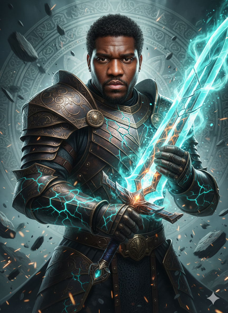 warrior in intricate