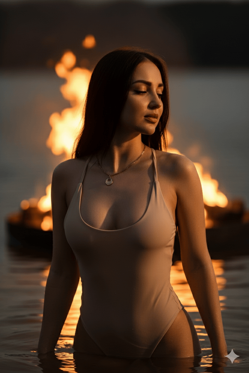 Water Fire & Girl